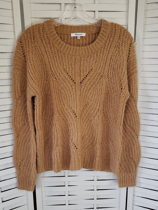 Madewell Sweaters - Madewell Camel Knit Crewneck Sweater Alpaca Blend XXS